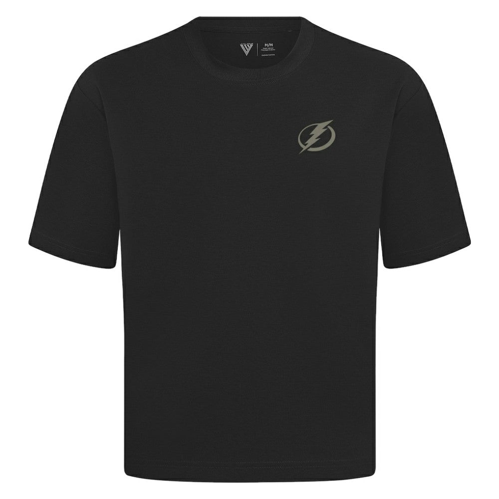 Tampa Bay Lightning Levelwear Copper Oversized Luxe Signature Knit T-Shirt - Black | US 203415615