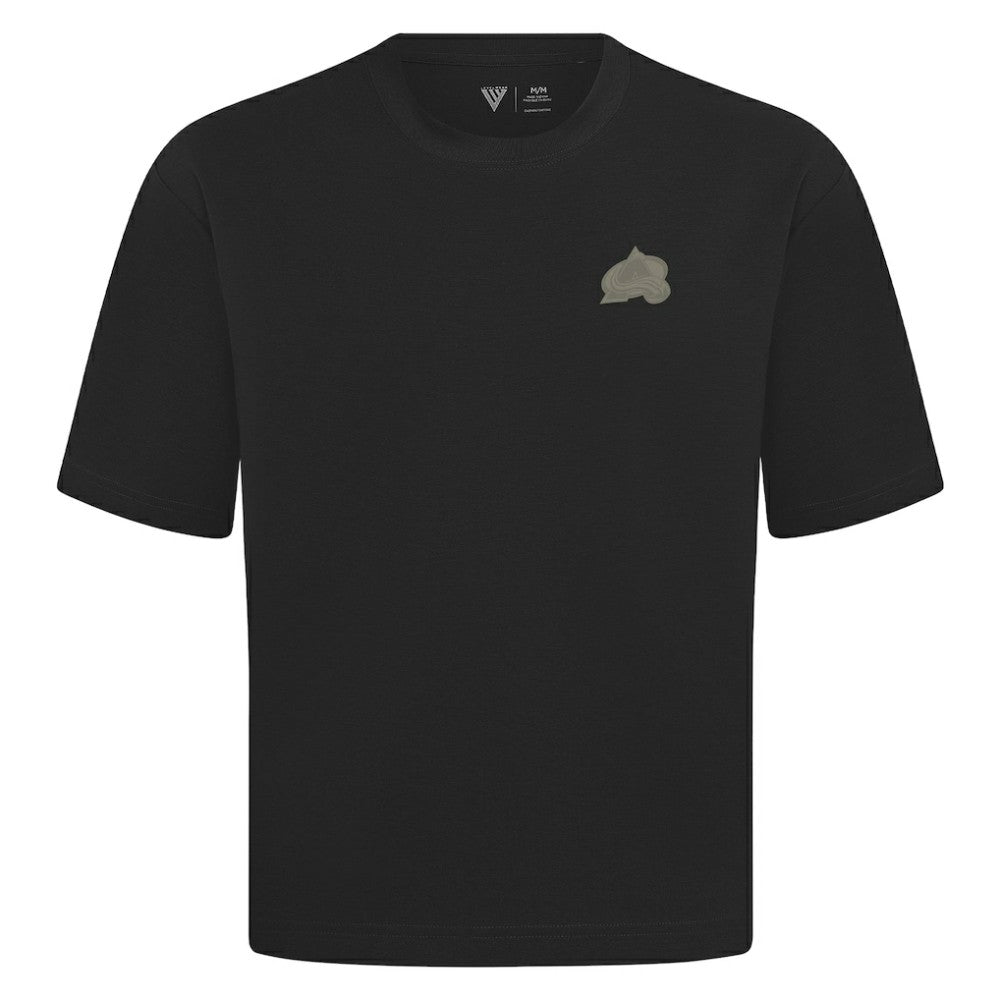 Colorado Avalanche Levelwear Copper Oversized Luxe Signature Knit T-Shirt - Black | US 203415617