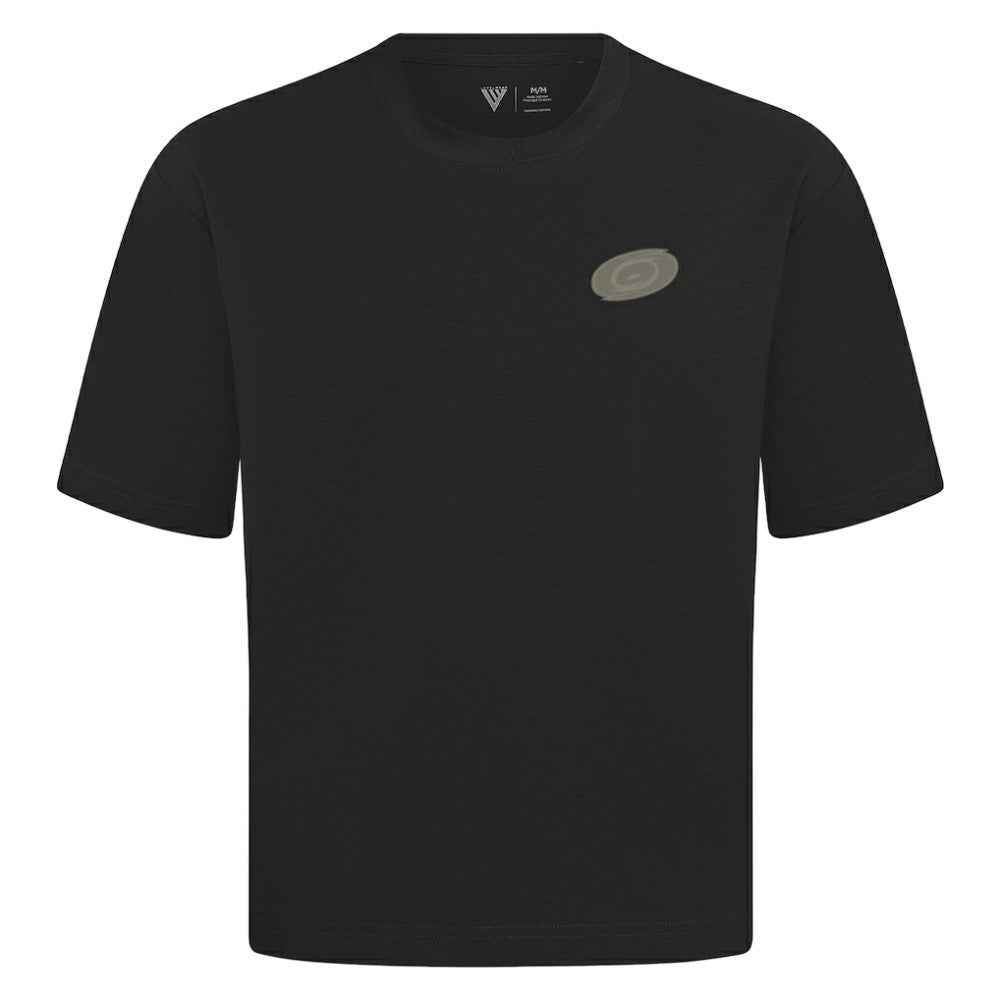 Carolina Hurricanes Levelwear Copper Oversized Luxe Signature Knit T-Shirt - Black | US 203415619