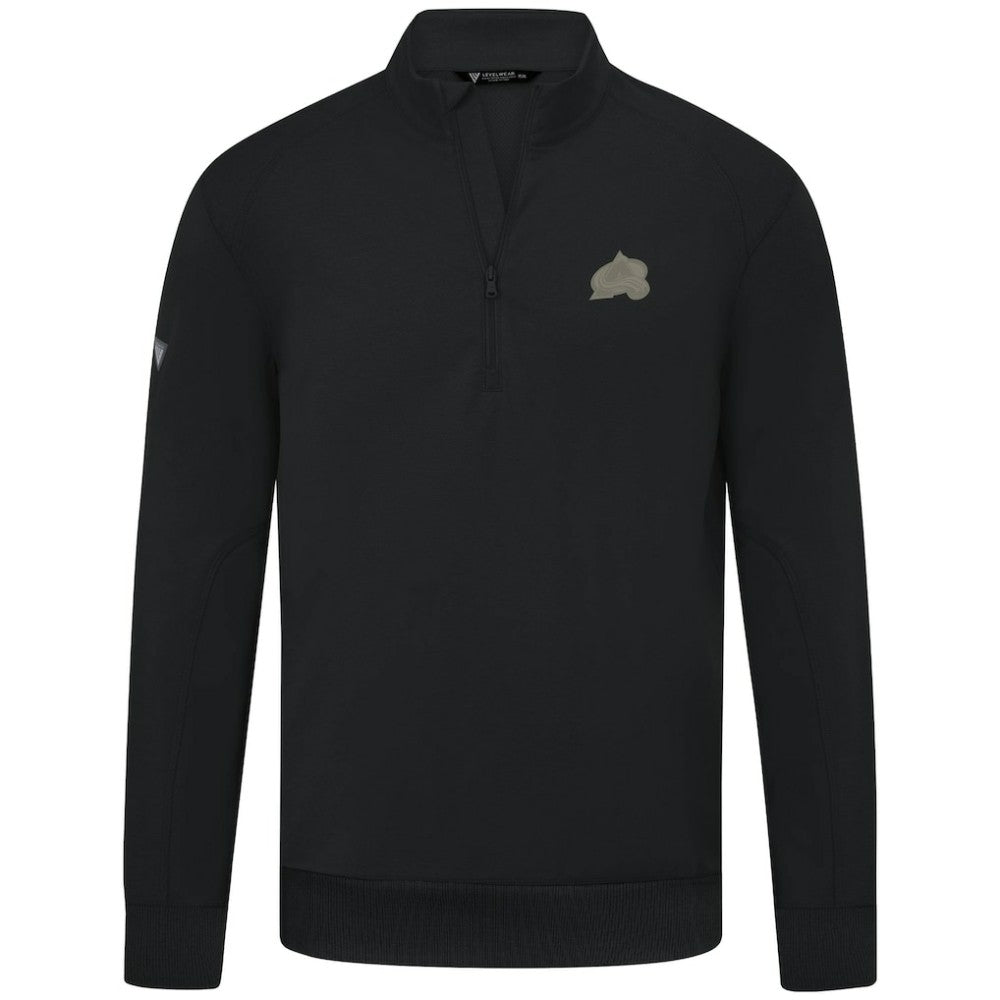 Colorado Avalanche Levelwear Copper Upright Quarter-Zip Pullover - Black | US 203415633