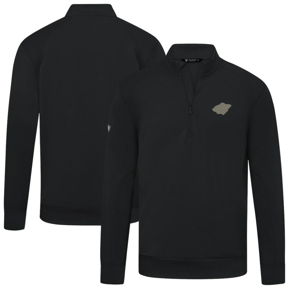 Minnesota Wild Levelwear Copper Upright Quarter-Zip Pullover - Black | US 203415635
