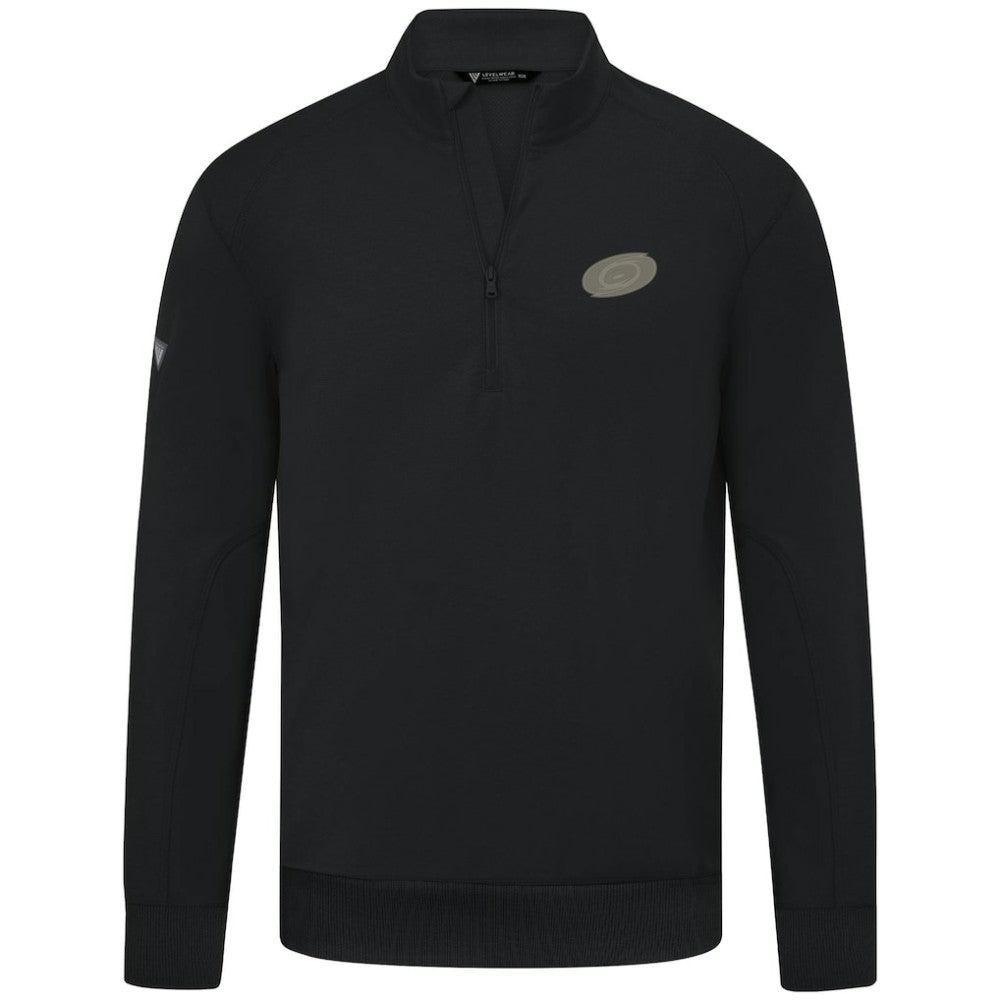 Carolina Hurricanes Levelwear Copper Upright Quarter-Zip Pullover - Black | US 203415637