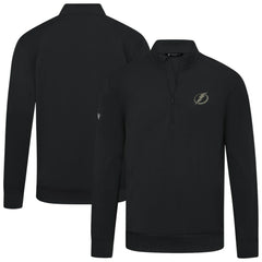 Tampa Bay Lightning Levelwear Copper Upright Quarter-Zip Pullover - Black | US 203415641