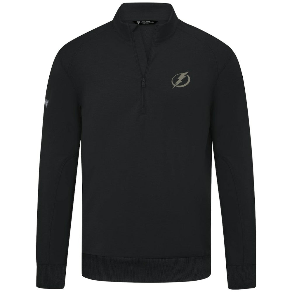Tampa Bay Lightning Levelwear Copper Upright Quarter-Zip Pullover - Black | US 203415641