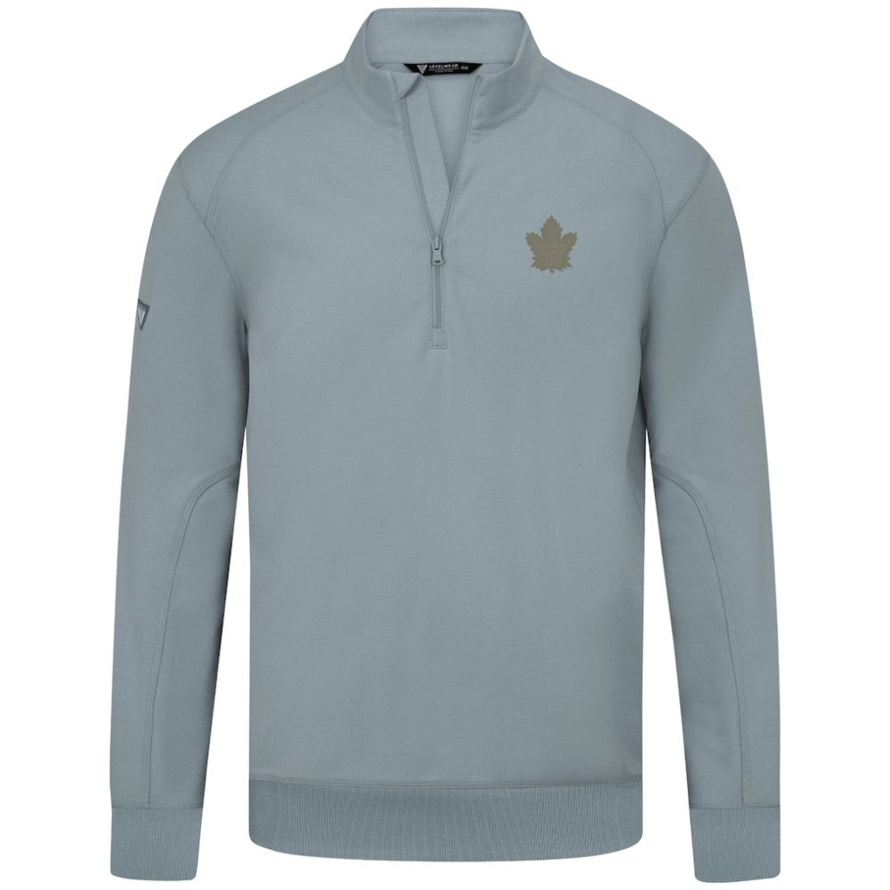 Toronto Maple Leafs Levelwear Copper Upright Quarter-Zip Pullover - Gray | US 203415656