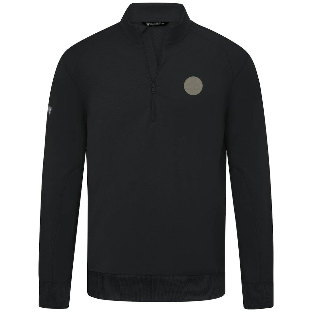 Edmonton Oilers Levelwear Copper Upright Quarter-Zip Pullover - Black | US 203415657