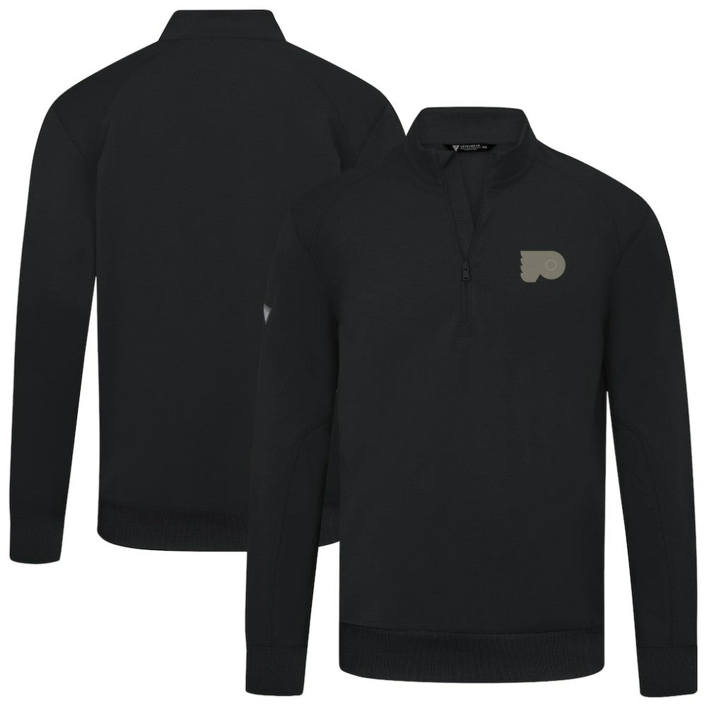 Philadelphia Flyers Levelwear Copper Upright Quarter-Zip Pullover - Black | US 203415670