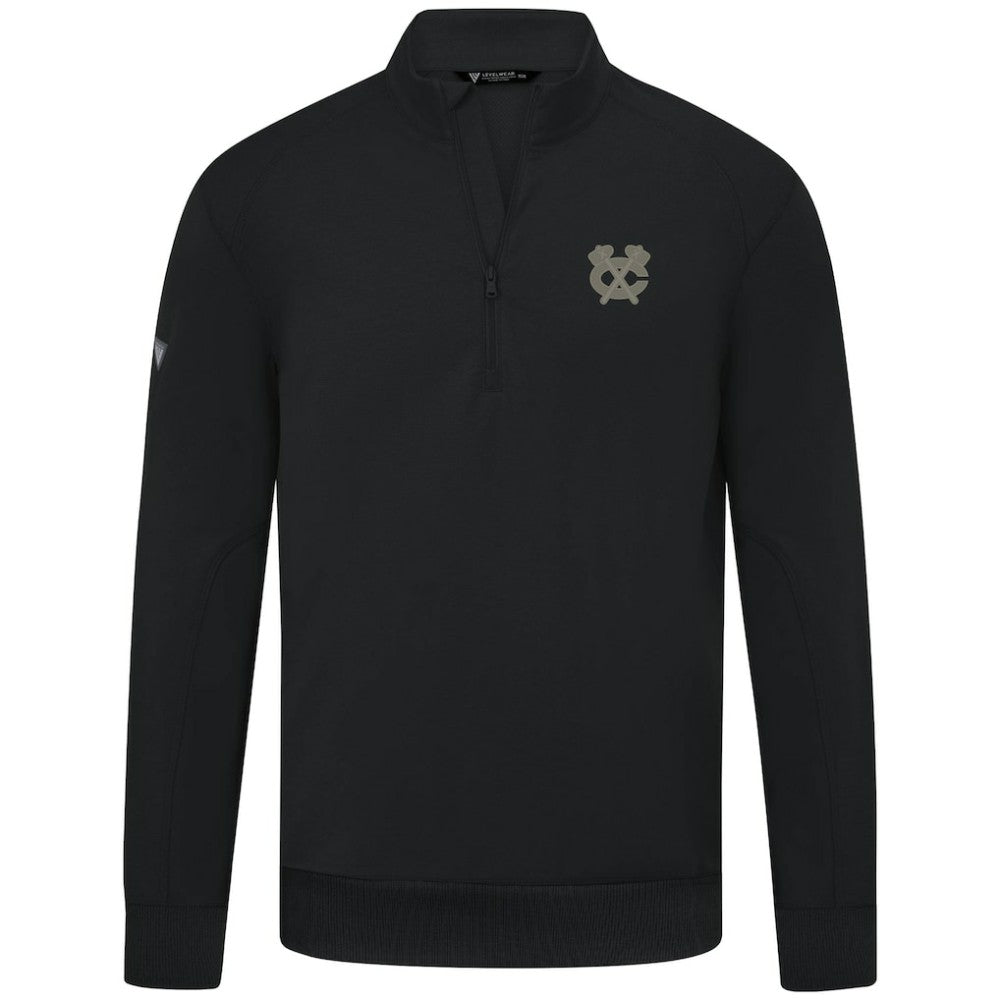 Chicago Blackhawks Levelwear Copper Upright Quarter-Zip Pullover - Black | US 203415671