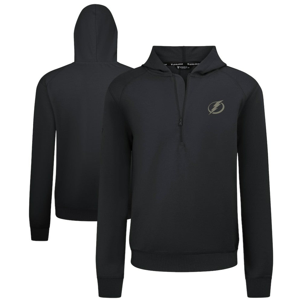 Tampa Bay Lightning Levelwear Technic Quarter-Zip Pullover Hoodie - Black | US 203415685