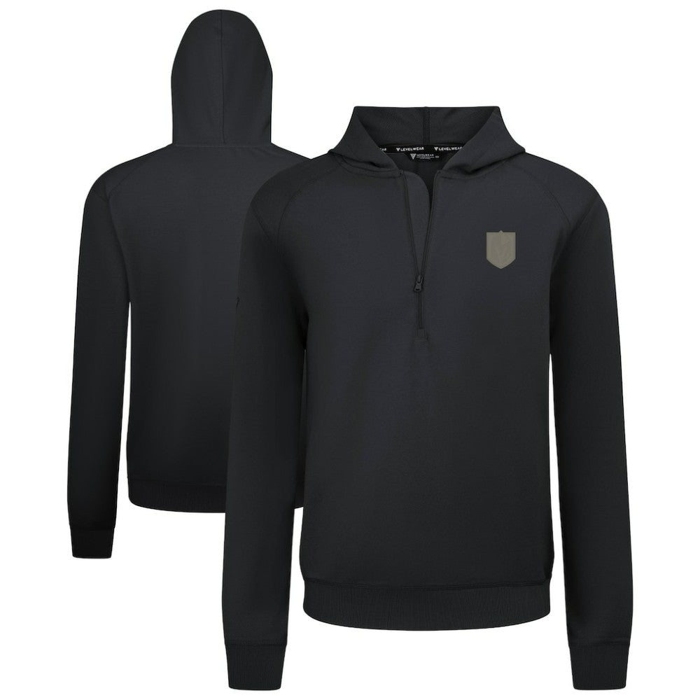 Vegas Golden Knights Levelwear Technic Quarter-Zip Pullover Hoodie - Black | US 203415693