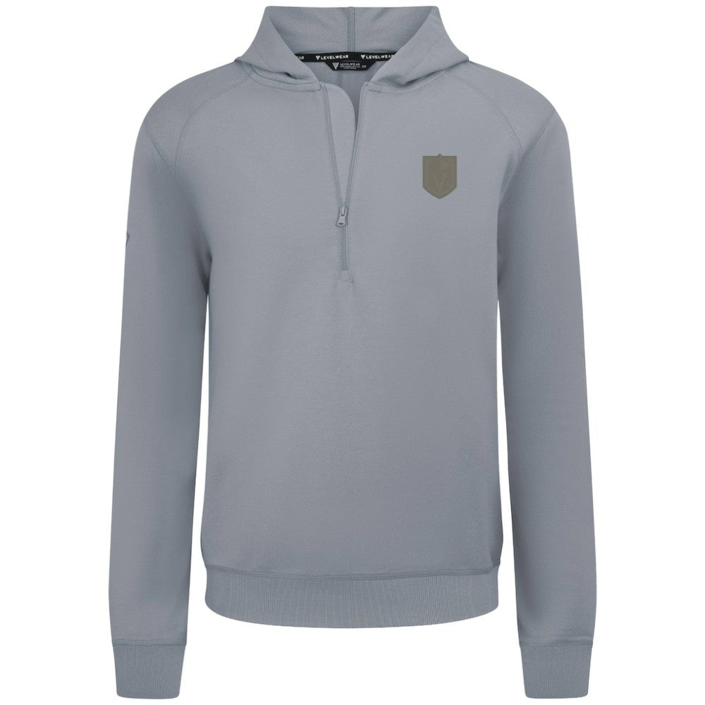 Vegas Golden Knights Levelwear Technic Quarter-Zip Pullover Hoodie - Gray | US 203415694
