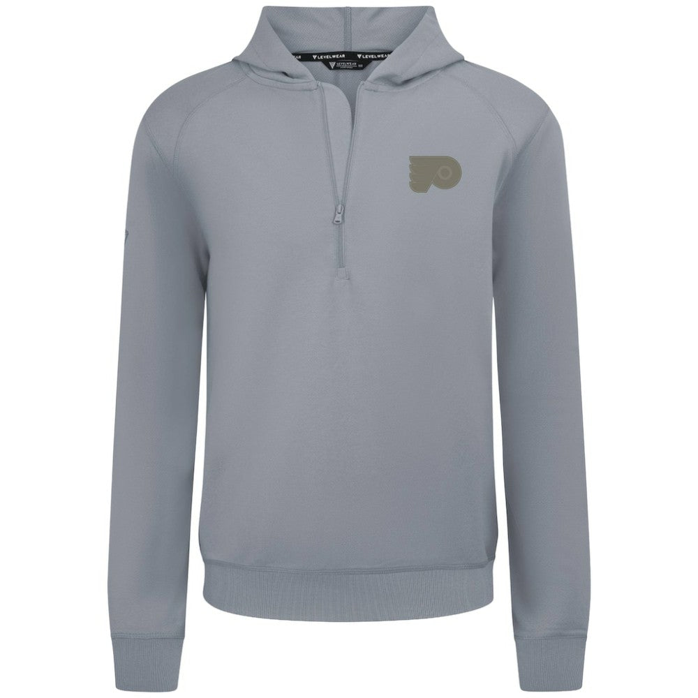 Philadelphia Flyers Levelwear Technic Quarter-Zip Pullover Hoodie - Gray | US 203415698