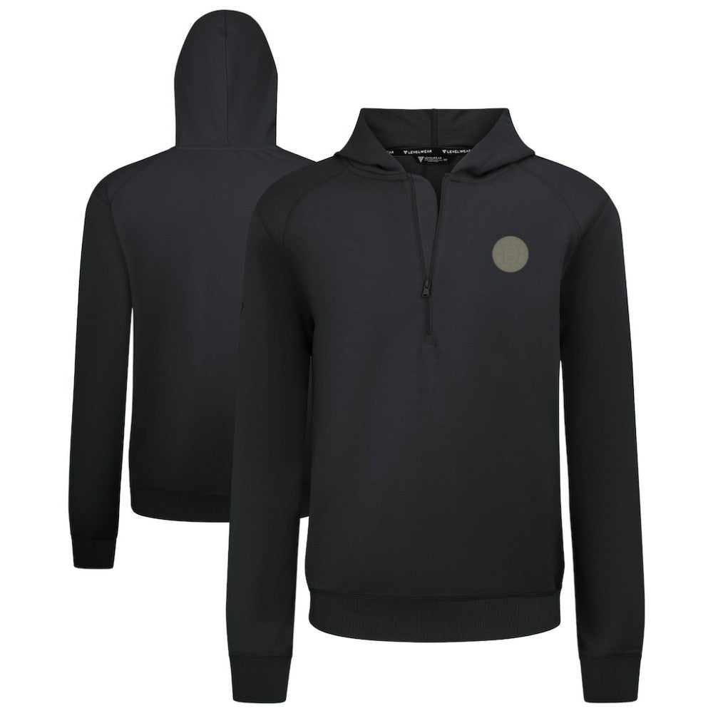Boston Bruins Levelwear Technic Quarter-Zip Pullover Hoodie - Black | US 203415708
