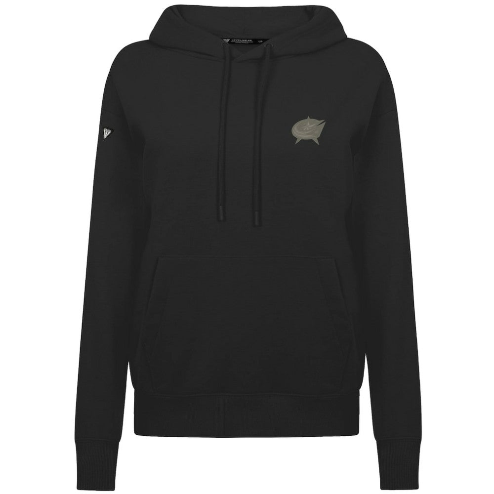 Columbus Blue Jackets Levelwear Women's Adorn Copper Hoodie - Black | US 203415718