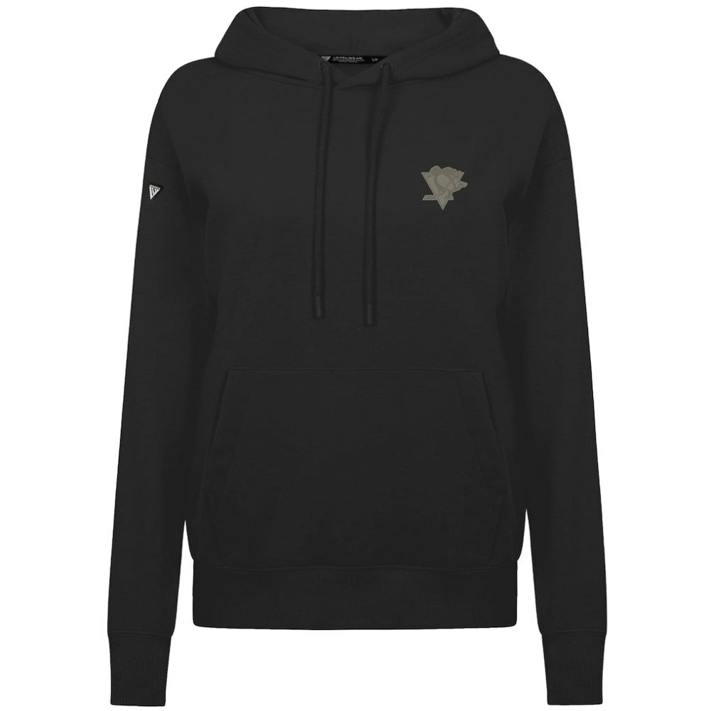 Pittsburgh Penguins Levelwear Women's Adorn Copper Hoodie - Black | US 203415749