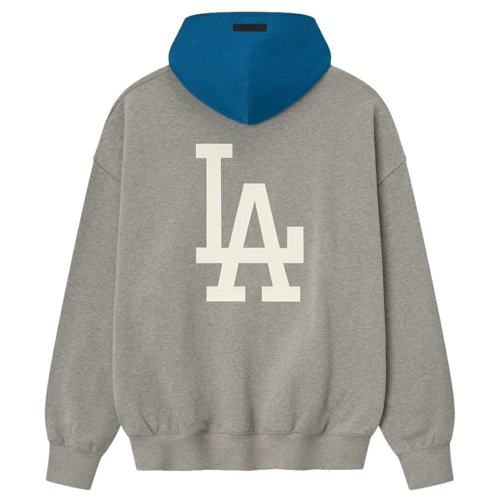 Los Angeles Dodgers Fear of God x MLB Sport Fit Hoodie - Warm Heather Gray/Royal Hoodies