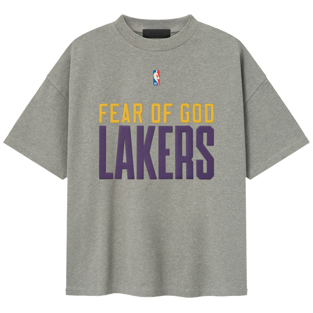 Los Angeles Lakers Fear of God x NBA Unisex 90s T-Shirt Heather Gray outlet