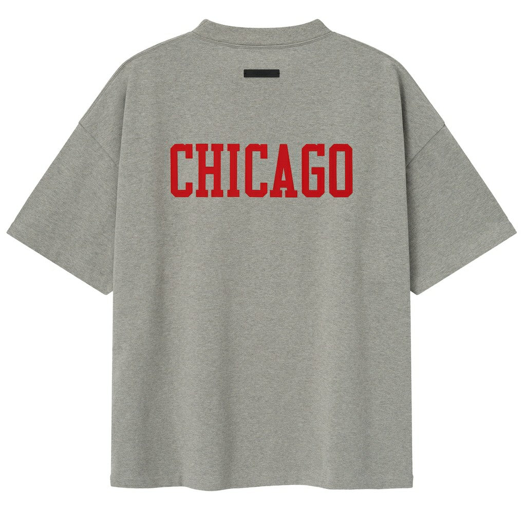Chicago Bulls Fear of God x NBA Unisex 90s T-Shirt Heather Gray