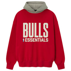 Chicago Bulls Fear of God x NBA Unisex Sport Hoodie Red/Heather Gray