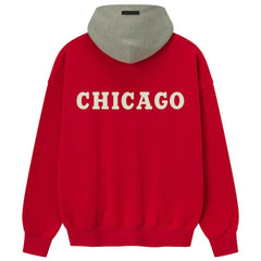 Chicago Bulls Fear of God x NBA Unisex Sport Hoodie Red/Heather Gray