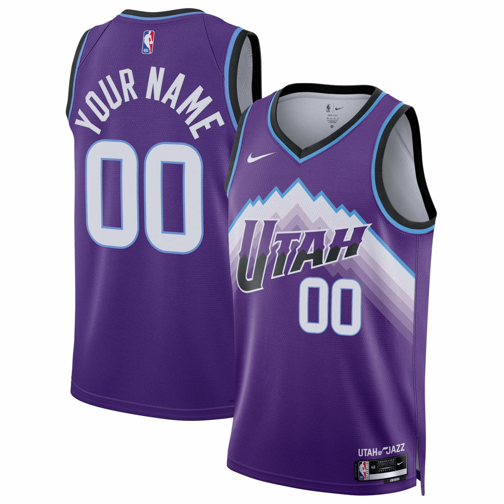 Utah Jazz Unisex Swingman Custom Jersey Icon Edition Purple - Nike