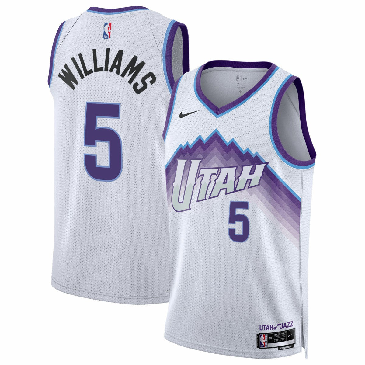 Cody Williams Utah Jazz Unisex Swingman Jersey Association Edition White - Nike