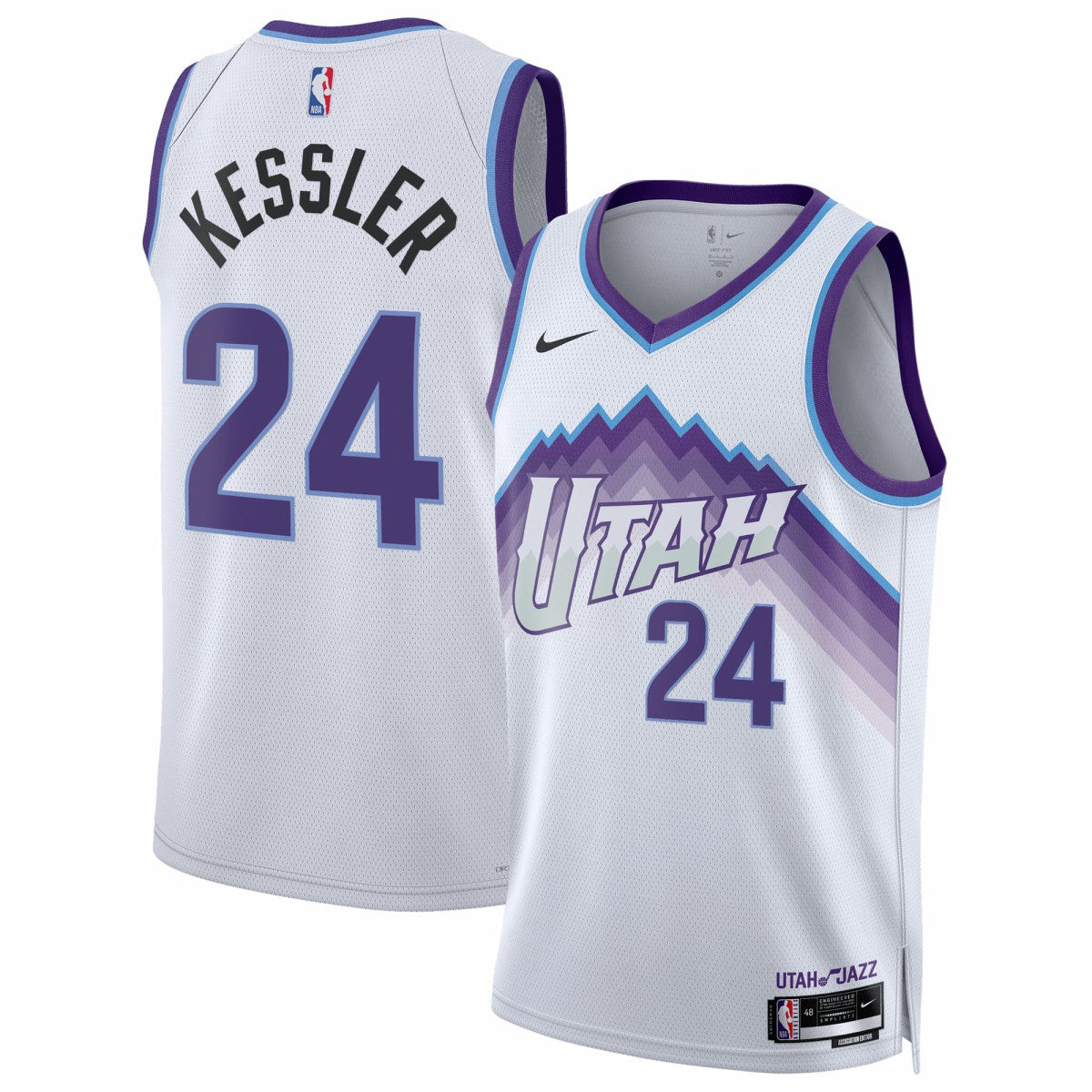 Walker Kessler Utah Jazz Unisex Swingman Jersey Association Edition White - Nike