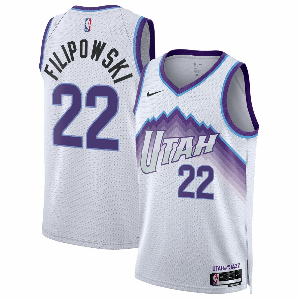 Kyle Filipowski Utah Jazz Unisex Swingman Jersey Association Edition White - Nike