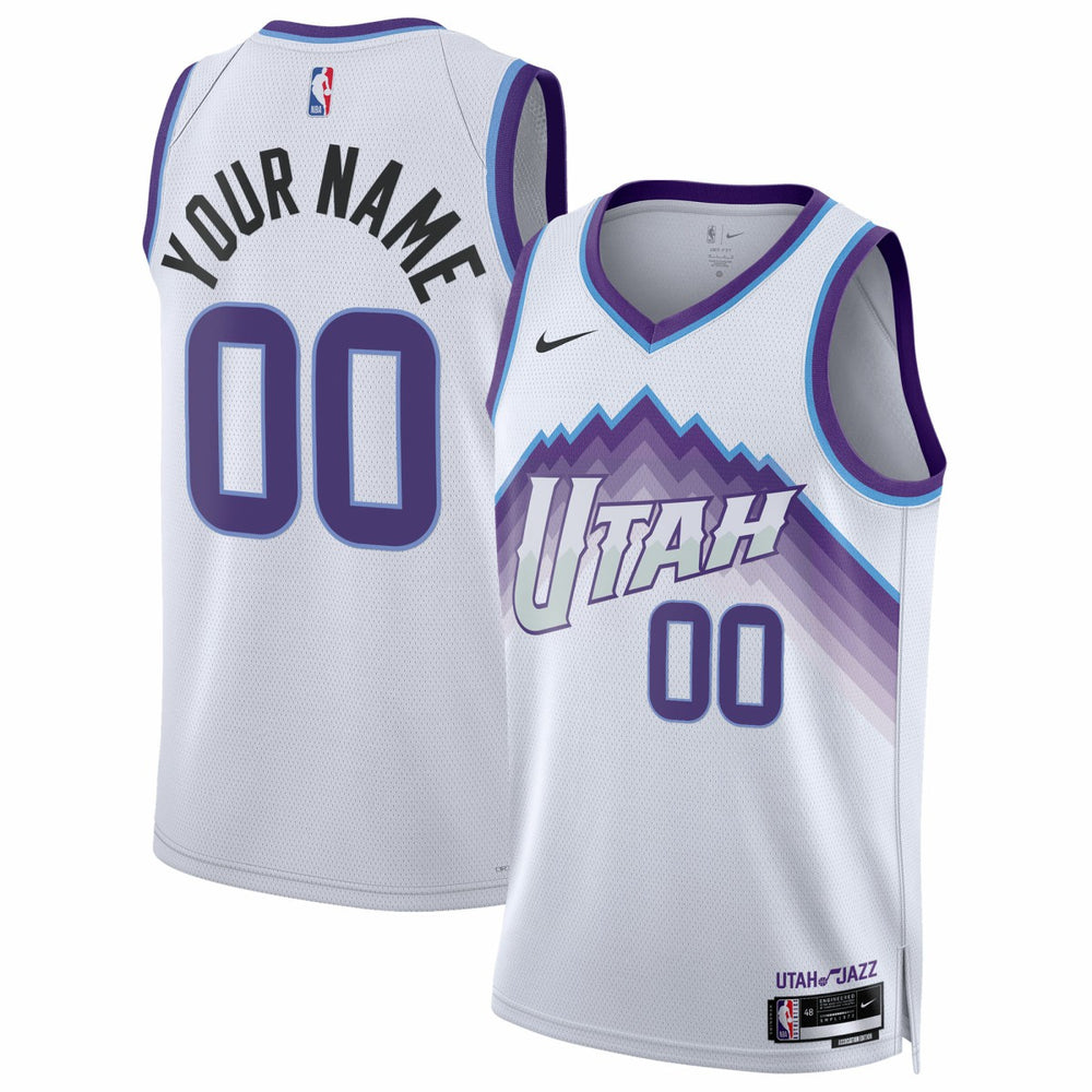 Utah Jazz Unisex Swingman Custom Jersey Association Edition White - Nike