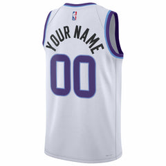 Utah Jazz Unisex Swingman Custom Jersey Association Edition White - Nike