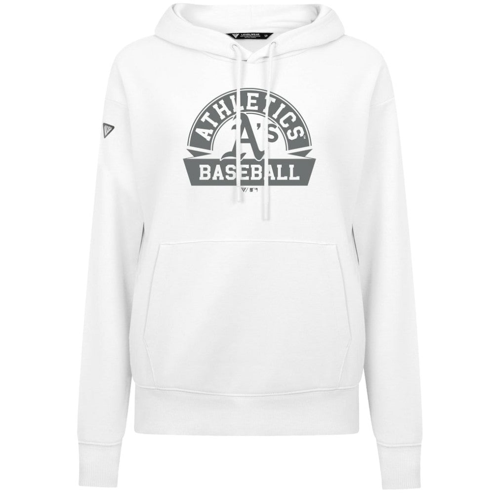 Athletics Levelwear Women's Adorn Banner Arch Hoodie - White Hoodies
