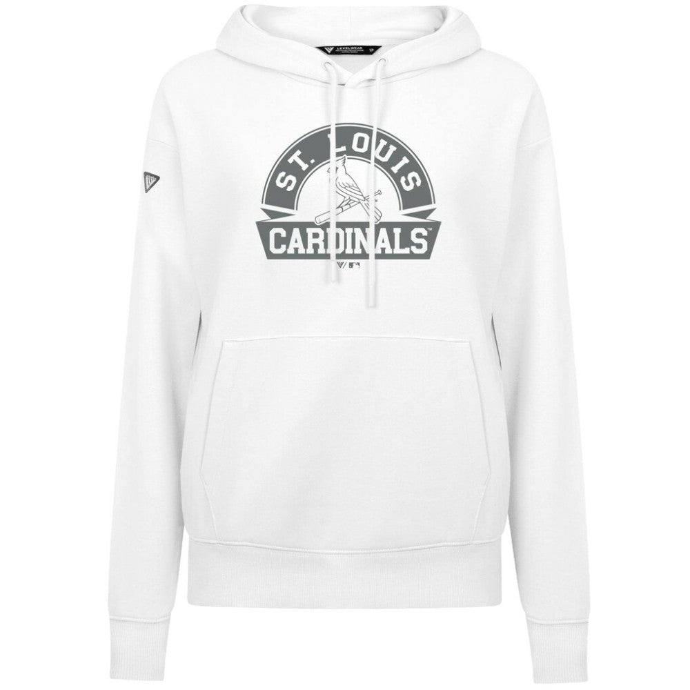 St. Louis Cardinals Levelwear Women's Adorn Banner Arch Hoodie - White Hoodies