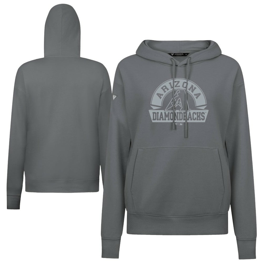 Arizona Diamondbacks Levelwear Women's Adorn Banner Arch Hoodie - Stone Hoodies