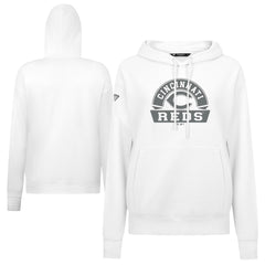 Cincinnati Reds Levelwear Women's Adorn Banner Arch Hoodie - White Hoodies