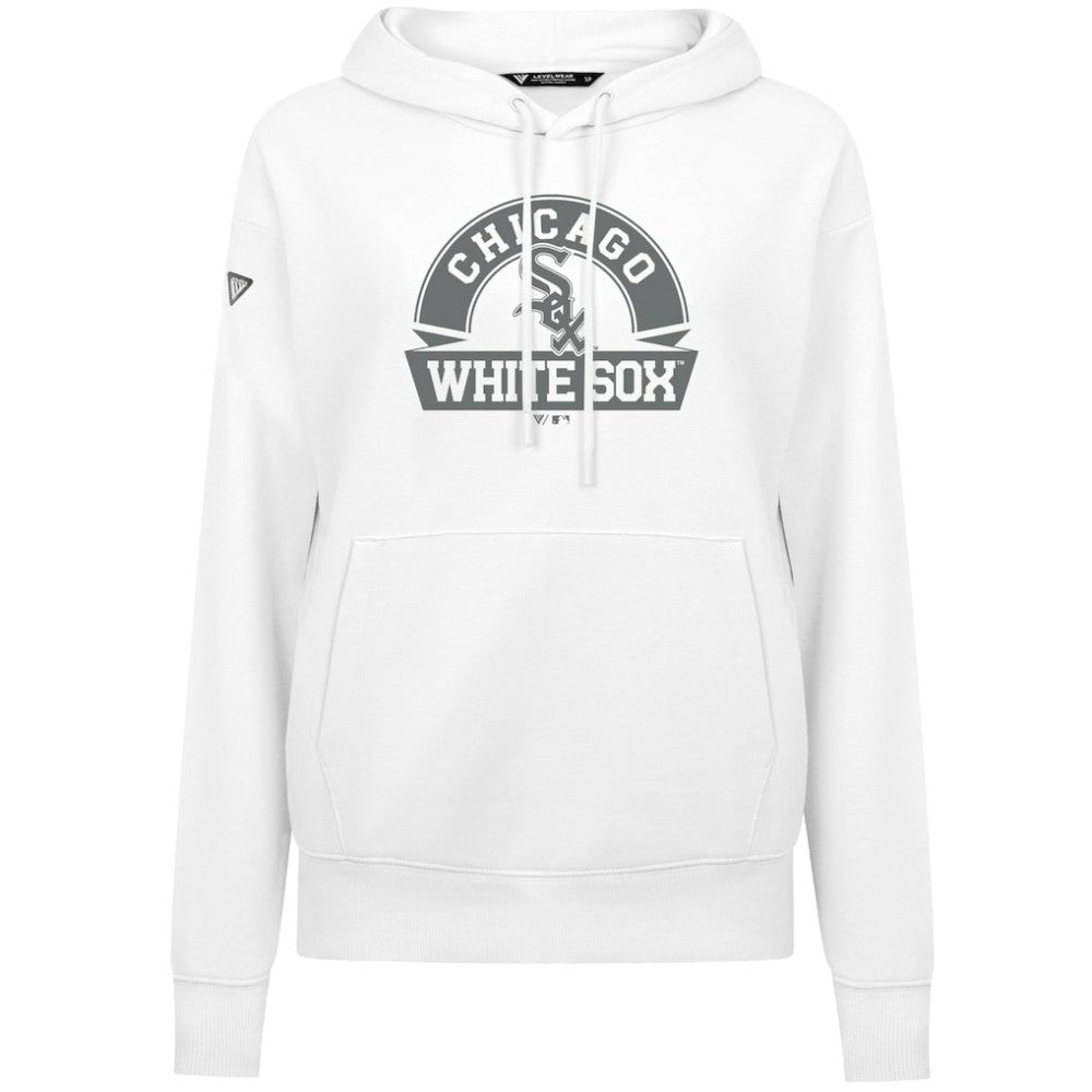 Chicago White Sox Levelwear Women's Adorn Banner Arch Hoodie - White Hoodies
