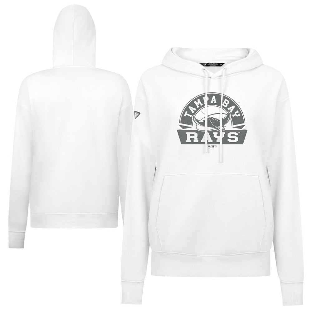 Tampa Bay Rays Levelwear Women's Adorn Banner Arch Hoodie - White Hoodies