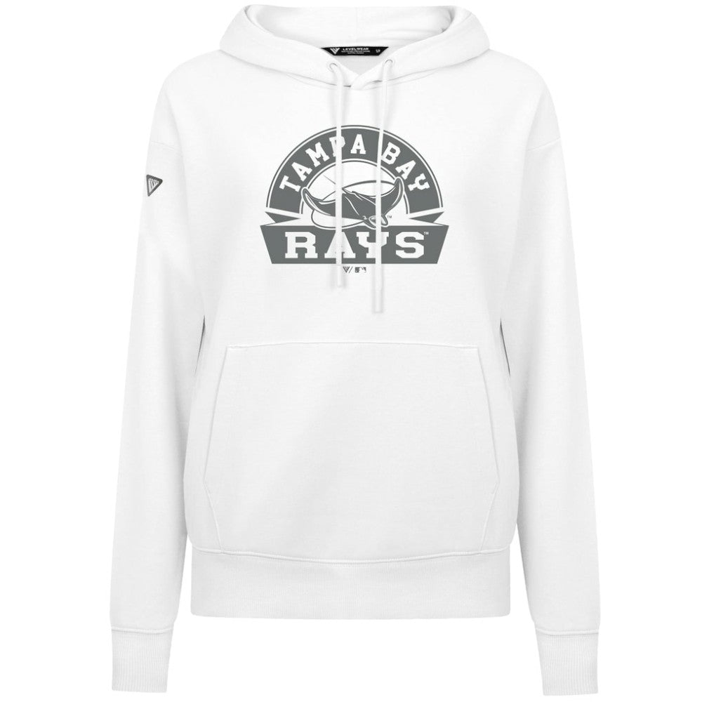 Tampa Bay Rays Levelwear Women's Adorn Banner Arch Hoodie - White Hoodies