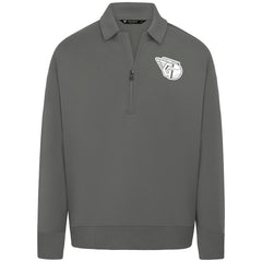 Cleveland Guardians Levelwear Women's Canmore Chenille Logo Quarter-Zip Top - Stone Tops