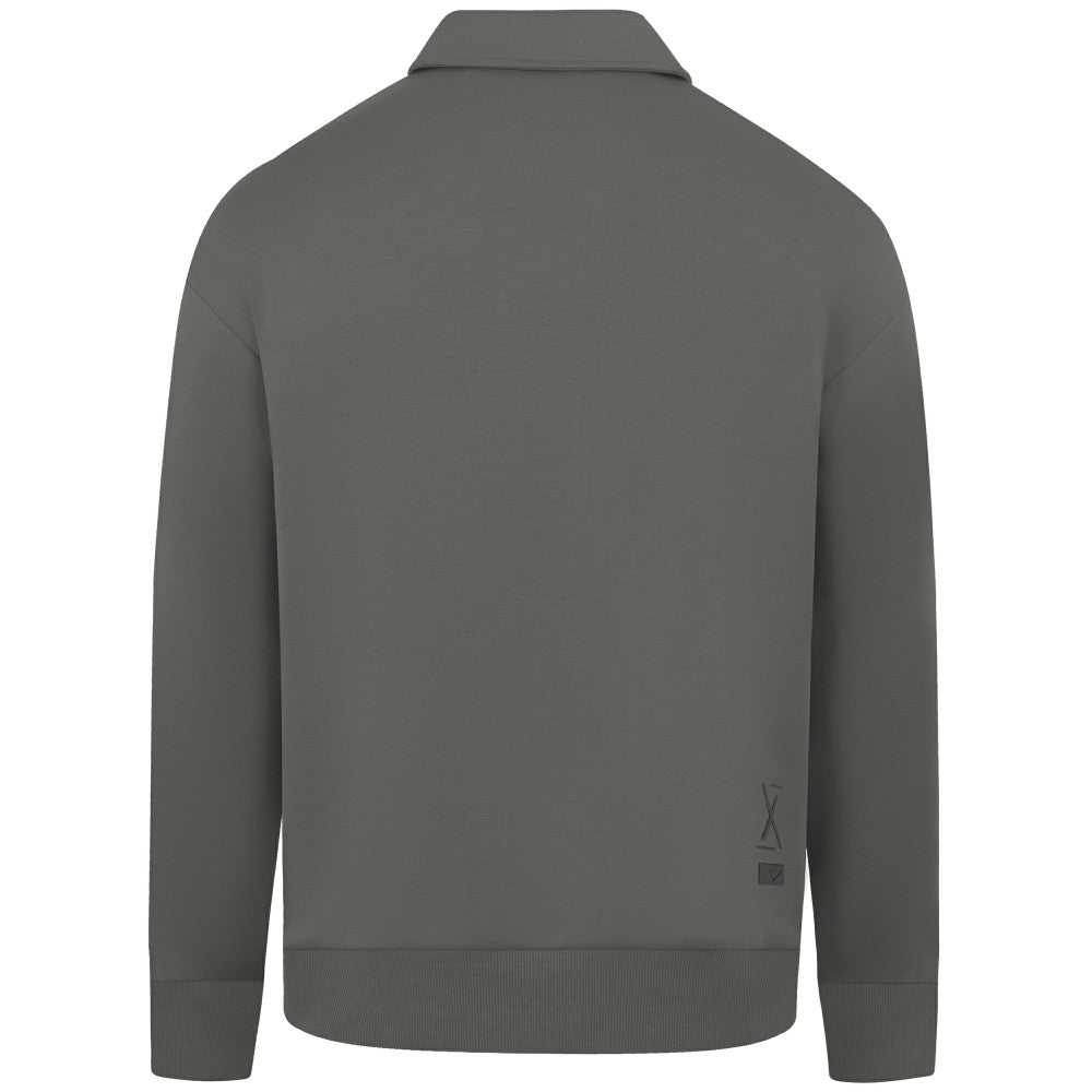 New York Mets Levelwear Women's Canmore Chenille Logo Quarter-Zip Top - Stone Tops