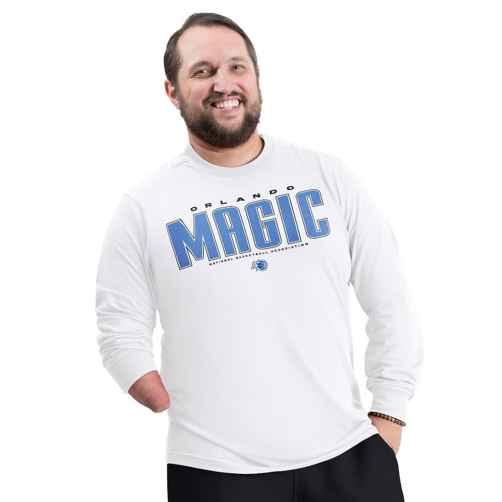 Orlando Magic G-III Sports by Carl Banks Adaptive Printed Mesh Effect Long Sleeve T-Shirt White outlet
