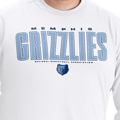 Memphis Grizzlies G-III Sports by Carl Banks Adaptive Printed Mesh Effect Long Sleeve T-Shirt White