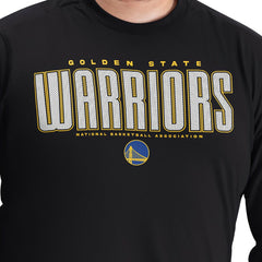 Golden State Warriors G-III Sports by Carl Banks Adaptive Printed Mesh Effect Long Sleeve T-Shirt Black