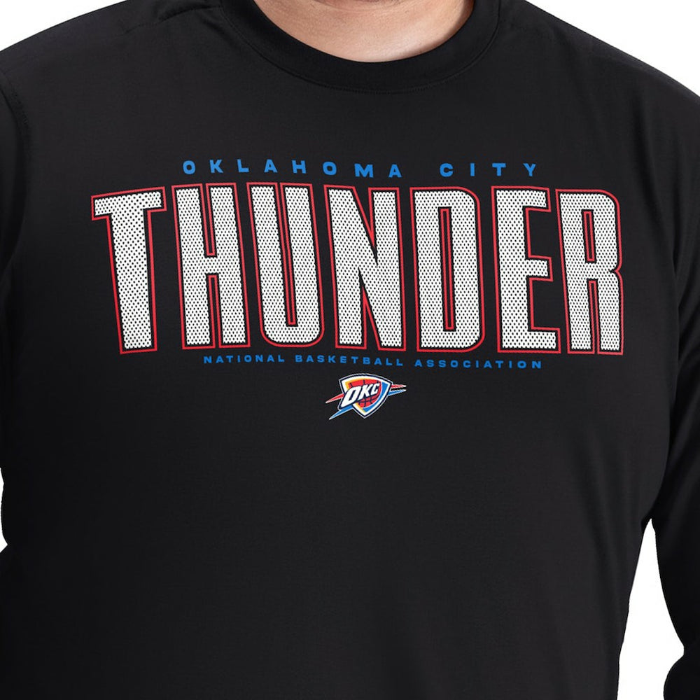 Oklahoma City Thunder G-III Sports by Carl Banks Adaptive Printed Mesh Effect Long Sleeve T-Shirt Black outlet