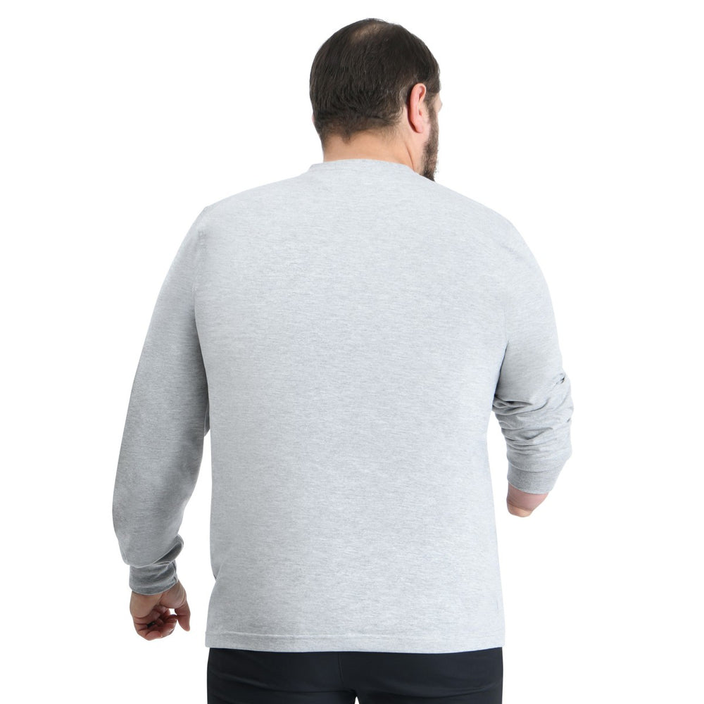New York Knicks G-III Sports by Carl Banks Adaptive Printed Mesh Effect Long Sleeve T-Shirt Gray