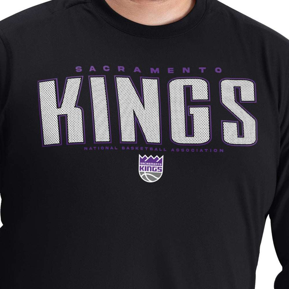 Sacramento Kings G-III Sports by Carl Banks Adaptive Printed Mesh Effect Long Sleeve T-Shirt Black outlet