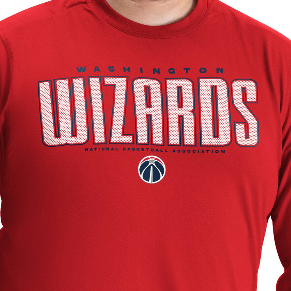 Washington Wizards G-III Sports by Carl Banks Adaptive Printed Mesh Effect Long Sleeve T-Shirt Red