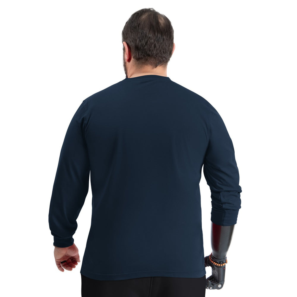 Oklahoma City Thunder G-III Sports by Carl Banks Adaptive Printed Mesh Effect Long Sleeve T-Shirt Navy