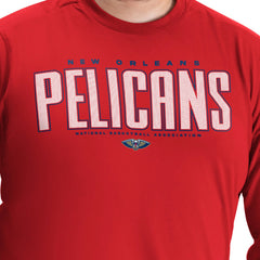 New Orleans Pelicans G-III Sports by Carl Banks Adaptive Printed Mesh Effect Long Sleeve T-Shirt Red