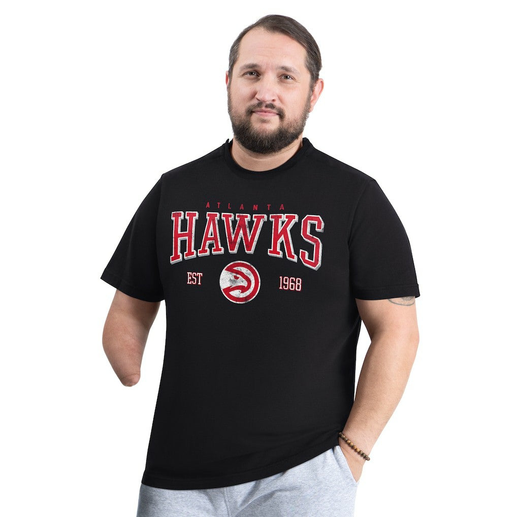Atlanta Hawks G-III Sports by Carl Banks Adaptive Classic Team Spirit Short Sleeve T-Shirt Black