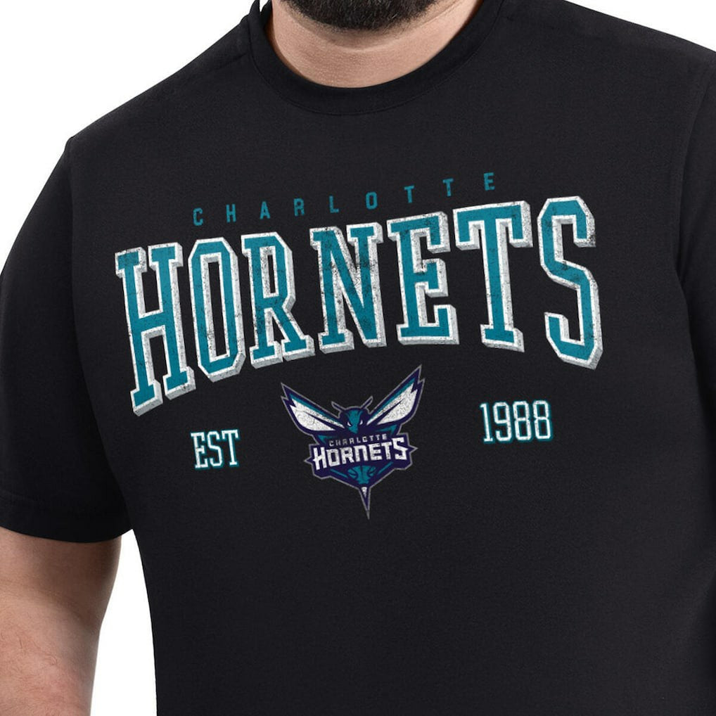 Charlotte Hornets G-III Sports by Carl Banks Adaptive Classic Team Spirit Short Sleeve T-Shirt Black